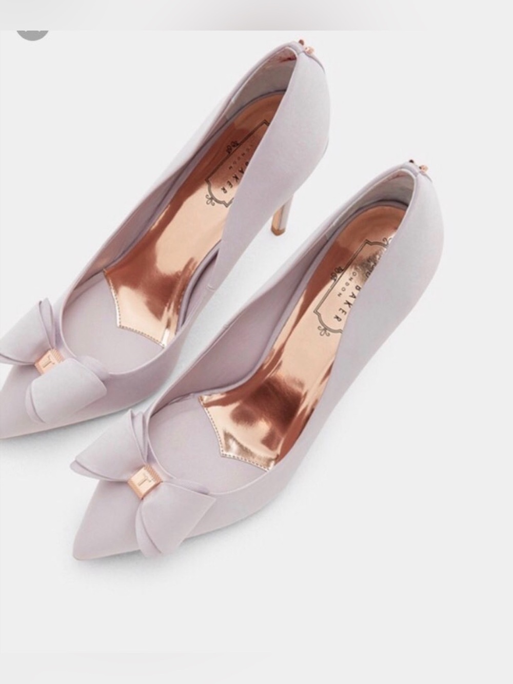 Light Pink Satin – Ted Baker Skalett Bow Pointed Toe Pumps